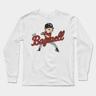 Jeff Bagwell Caricature Long Sleeve T-Shirt